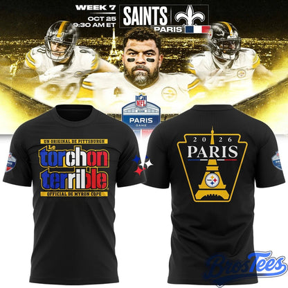 Pittsburgh Steelers 2026 NFL Paris Game T-Shirt