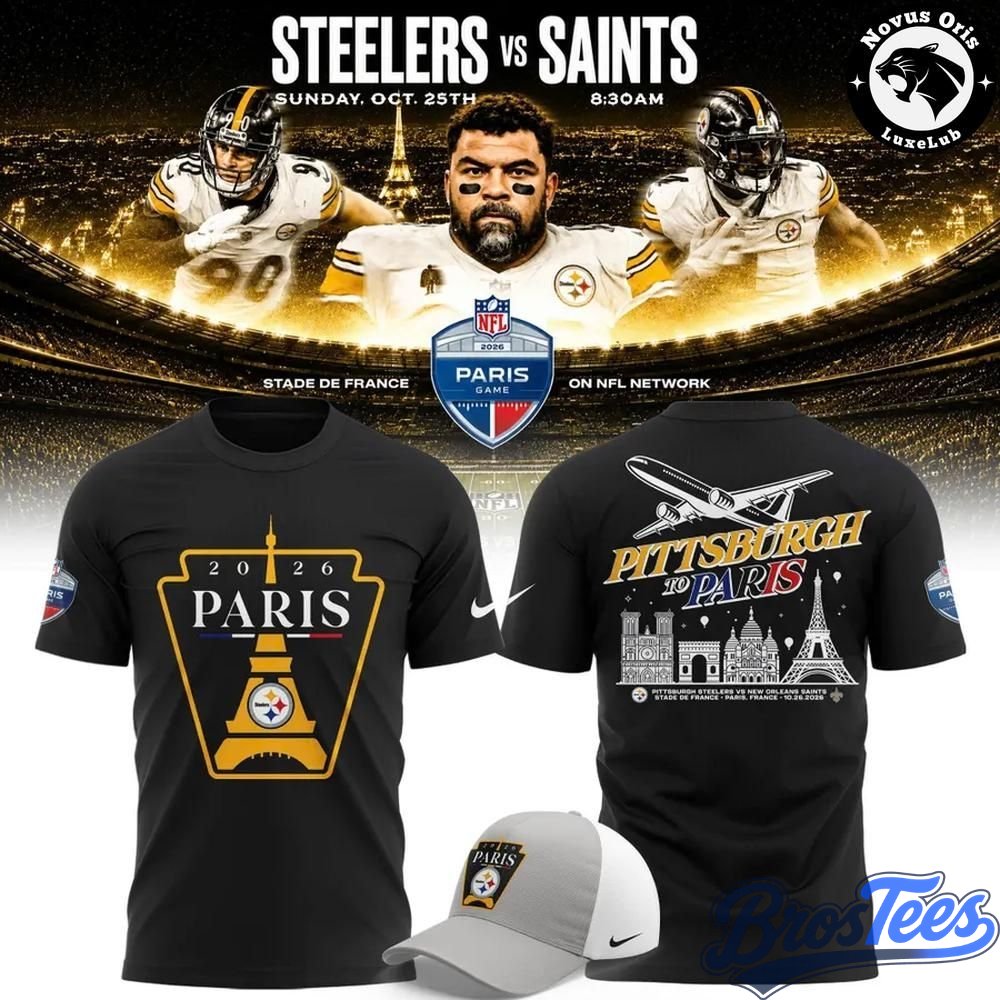Pittsburgh Steelers 2026 NFL Paris Game T-Shirt