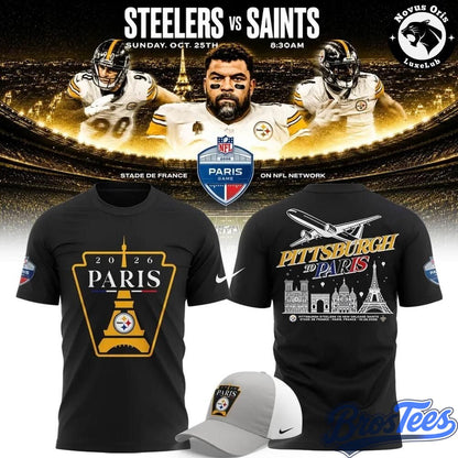 Pittsburgh Steelers 2026 NFL Paris Game T-Shirt