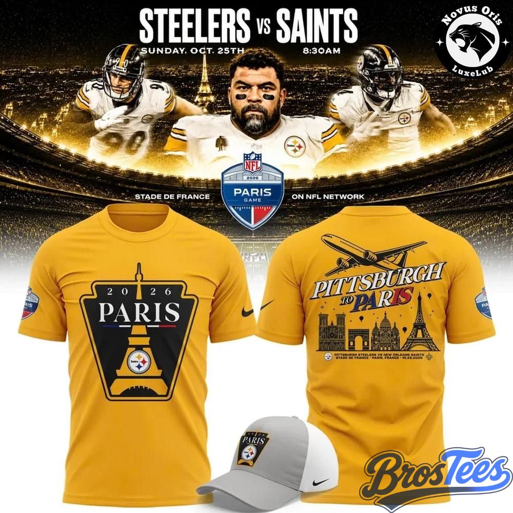 Pittsburgh Steelers 2026 NFL Paris Game T-Shirt