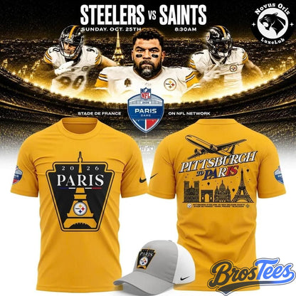 Pittsburgh Steelers 2026 NFL Paris Game T-Shirt