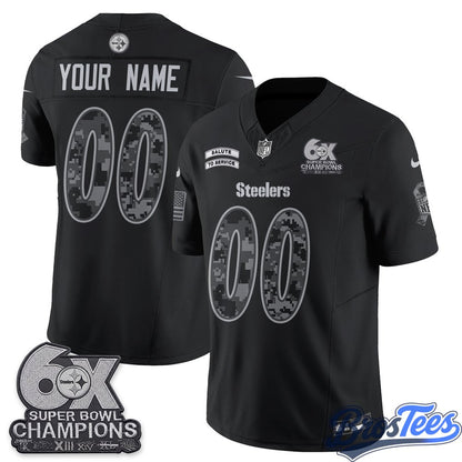 Pittsburgh Steelers 2026 Salute to Service Edition Vapor Custom Jersey- Stitched