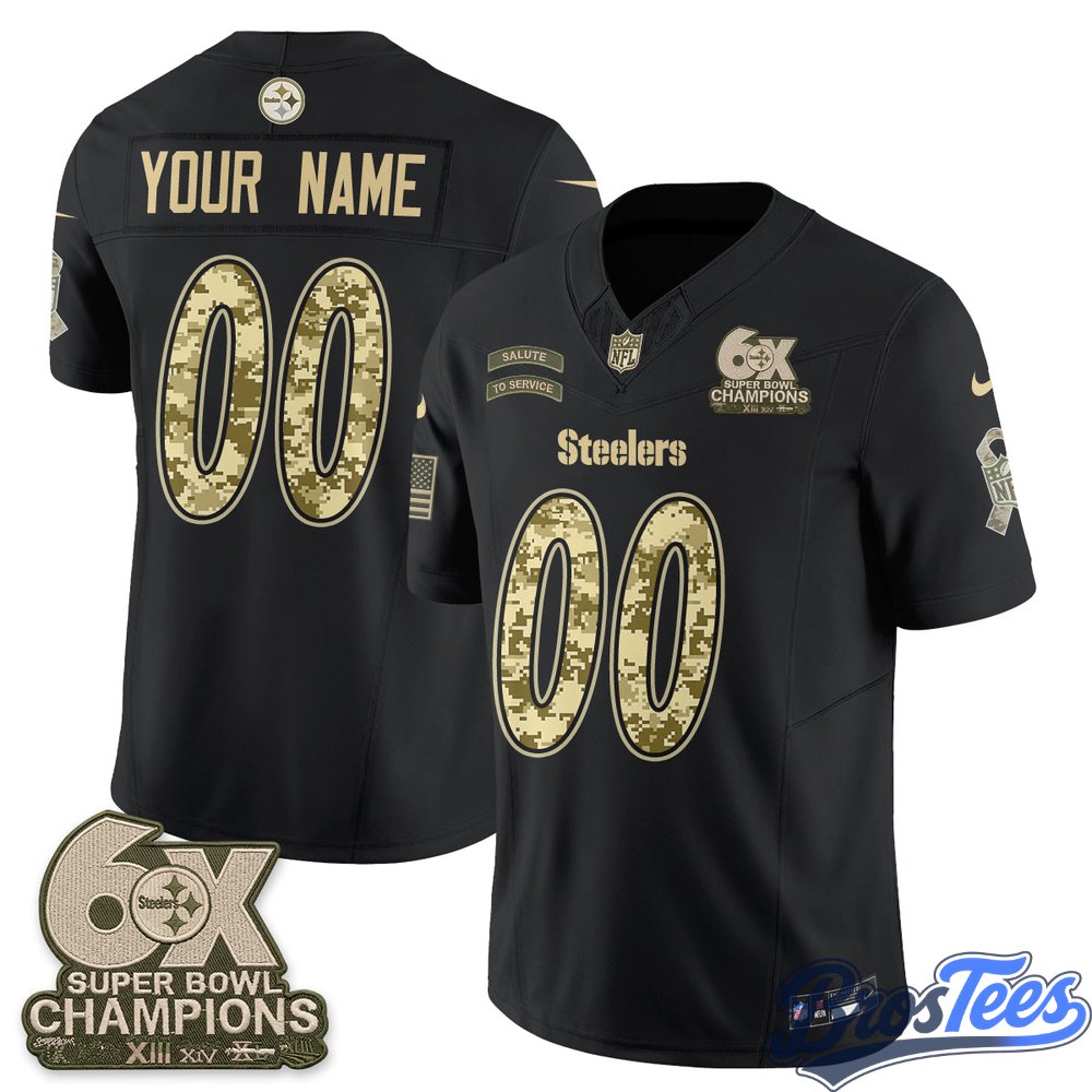 Pittsburgh Steelers 2026 Salute to Service Edition Vapor Custom Jersey- Stitched