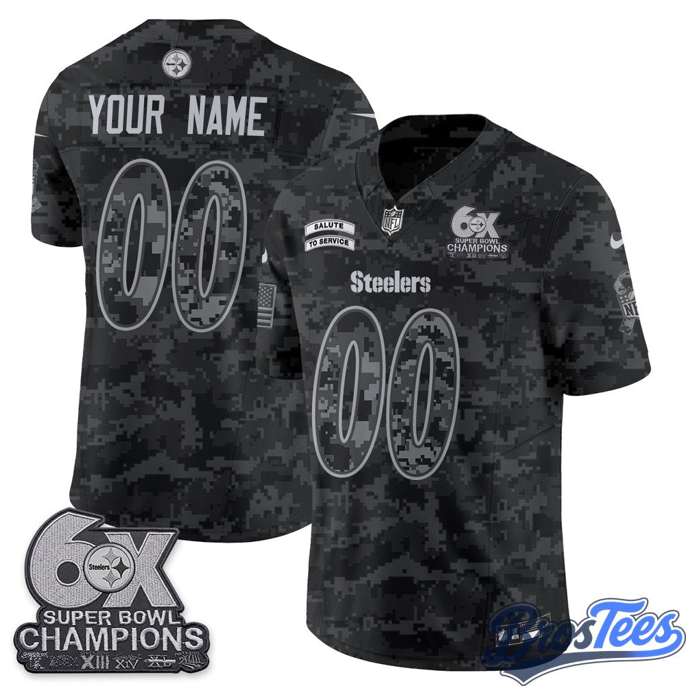 Pittsburgh Steelers 2026 Salute to Service Edition Vapor Custom Jersey- Stitched