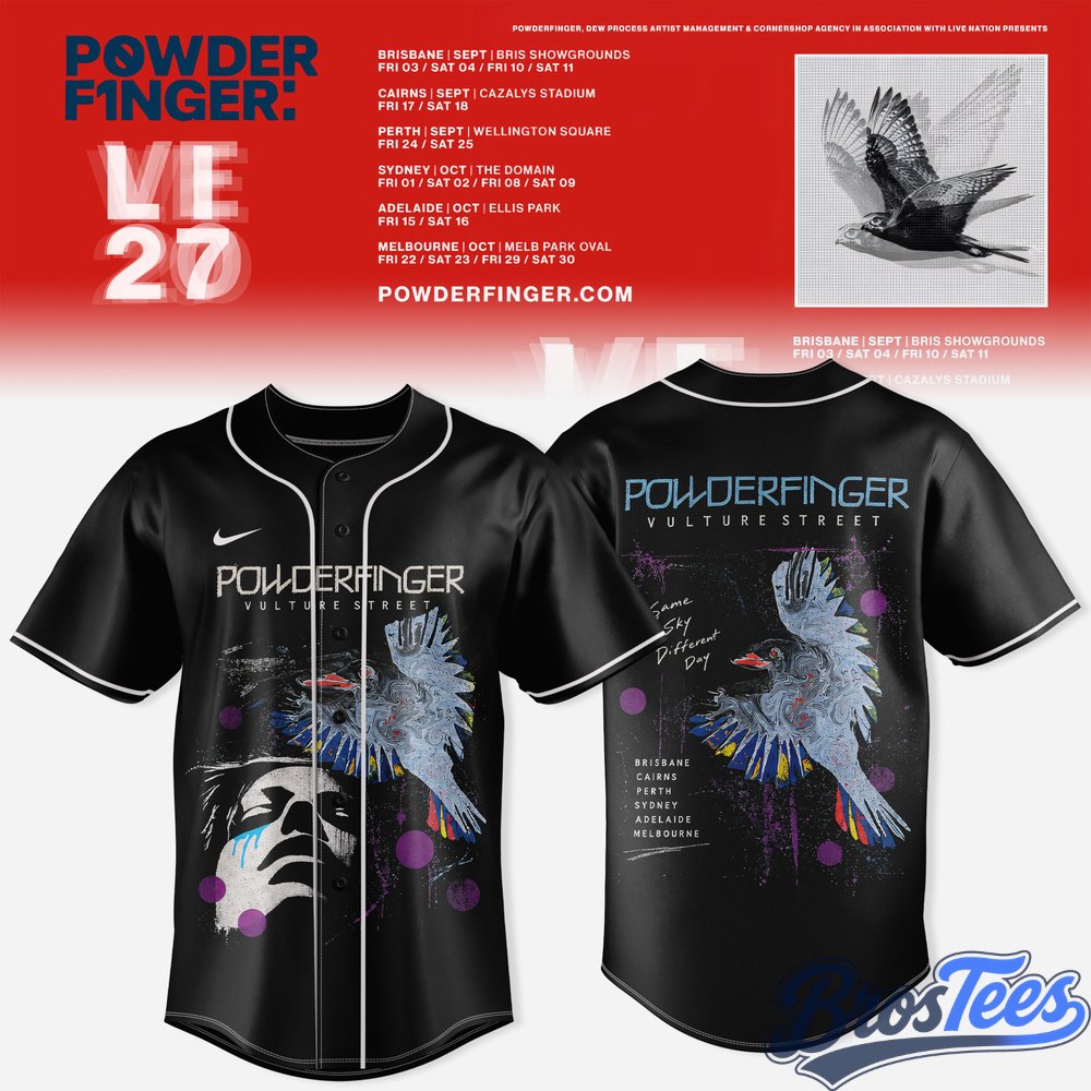 Powderfinger Live ’27 Tour Special Baseball Jersey
