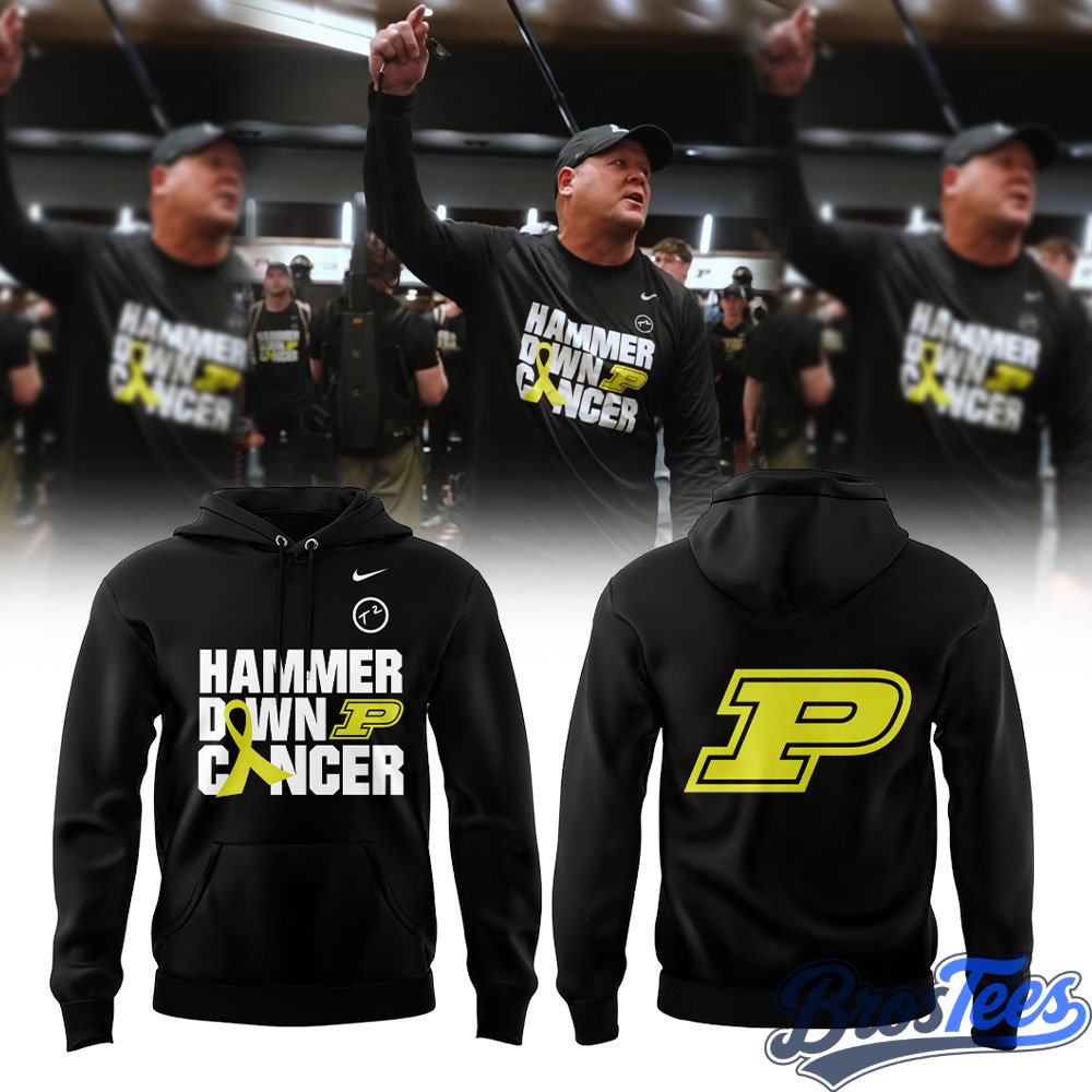 Purdue Boilermakers Hammer Down Cancer Hoodie