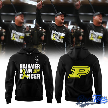 Purdue Boilermakers Hammer Down Cancer Hoodie