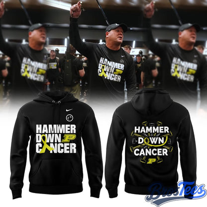 Purdue Boilermakers Hammer Down Cancer Hoodie