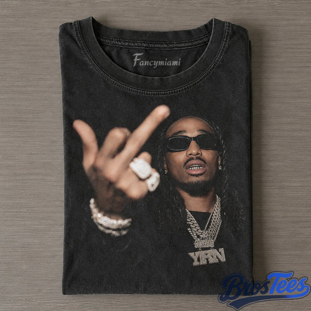 Quavo Sunglasses Middle Finger Tee