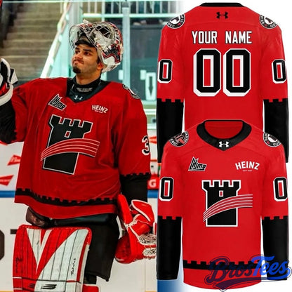 Quebec Remparts Traditional Red Uniform Custom Jersey