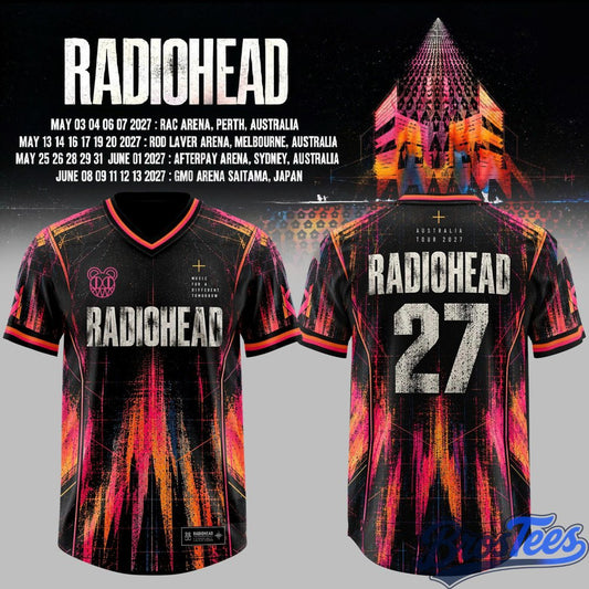 Radiohead Australia Tour 2027 Football Jersey