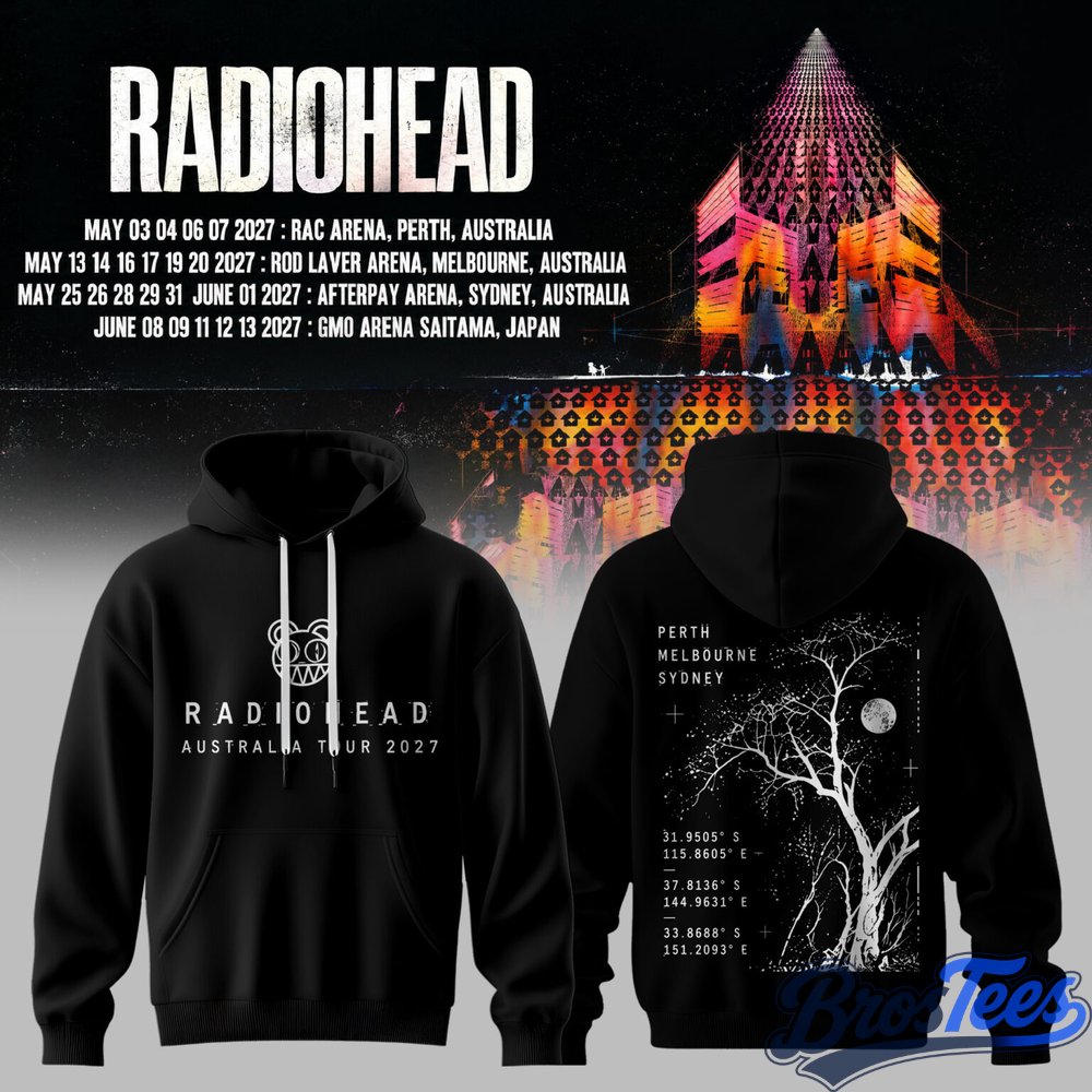 Radiohead Australia Tour 2027 Hoodie