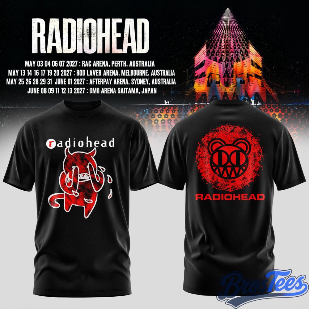 Radiohead Australia Tour 2027 Shirt
