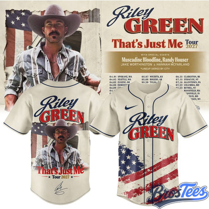 Riley Green That’s Just Me Tour Baseball Jersey