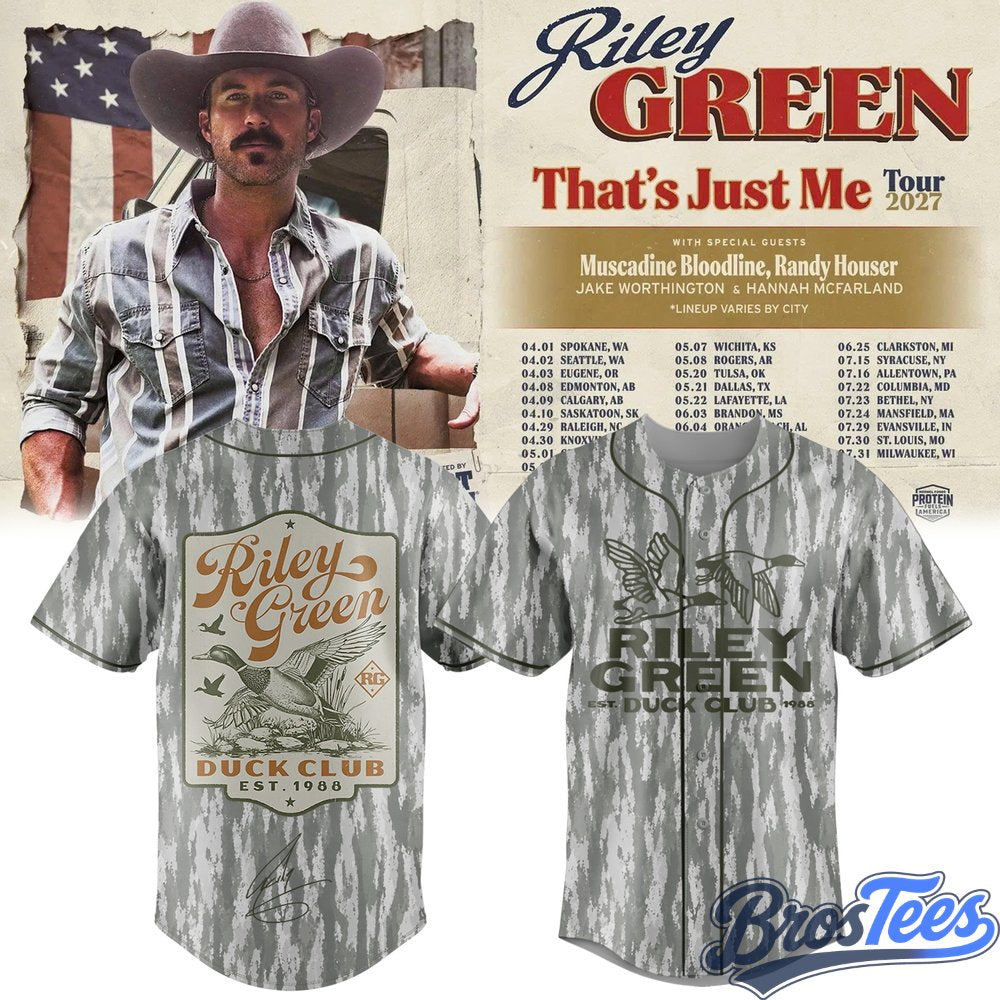 Riley Green That’s Just Me Tour Baseball Jersey