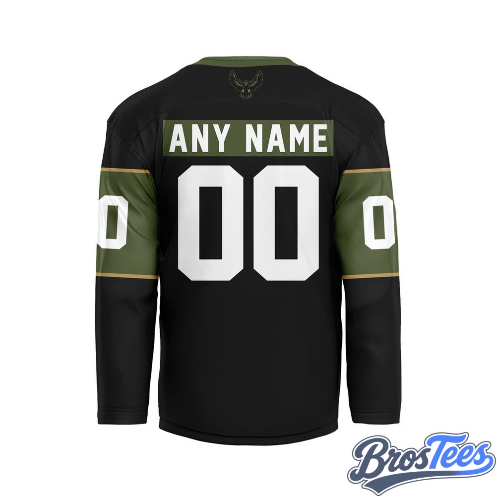 Rochester Knighthawks Black Custom Hockey Jersey