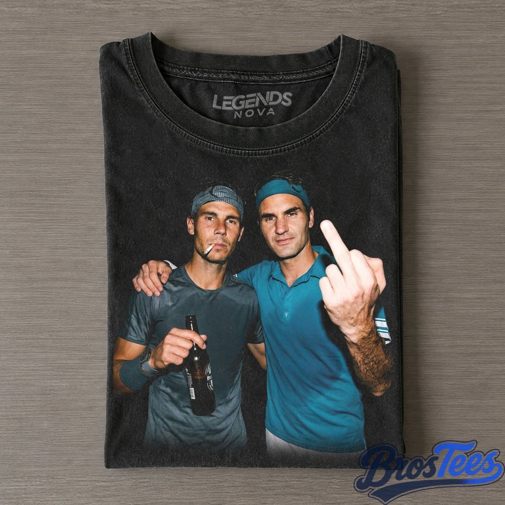 Roger Federer & Rafael Nadal Tennis Legend Graphic Shirt