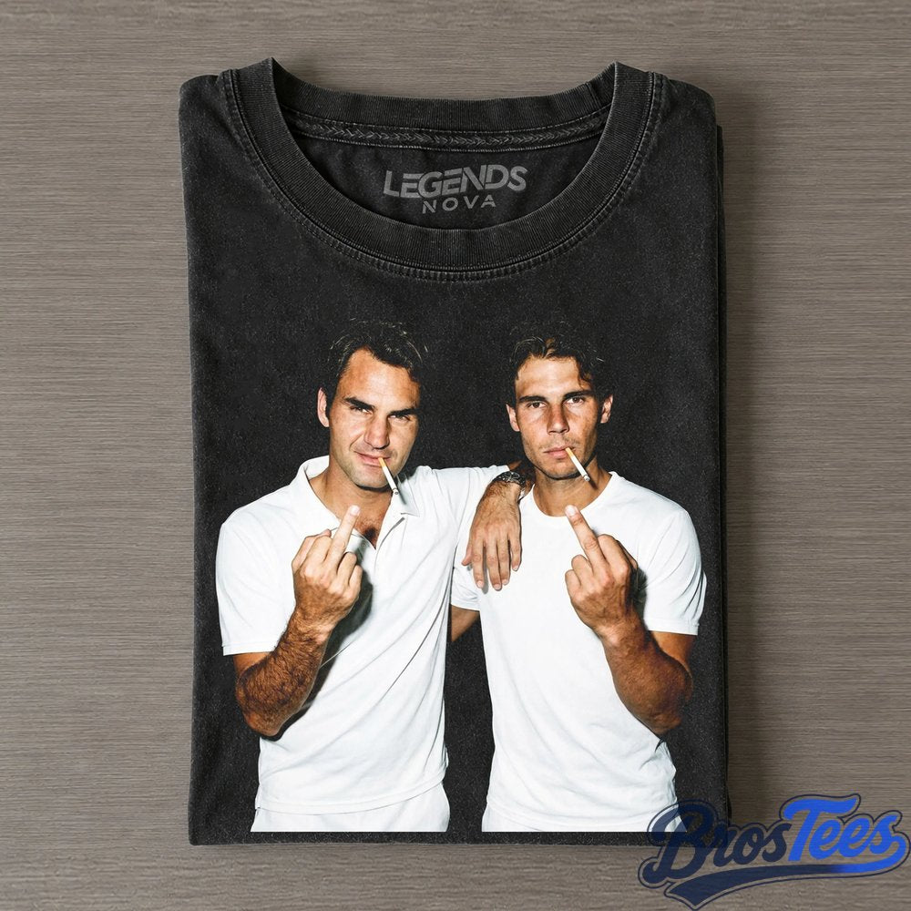 Roger Federer & Rafael Nadal Tennis Legend Graphic Shirt