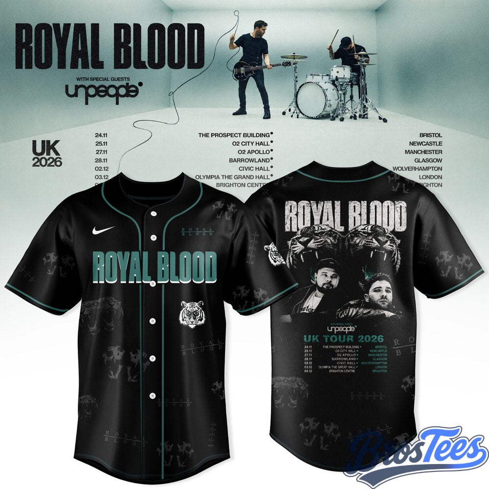 Royal Blood - UK 2026 Hoodie Baseball Jersey
