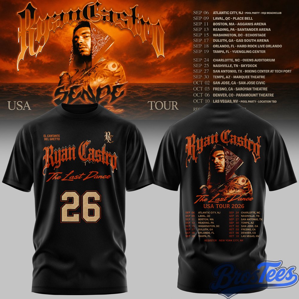 Ryan Castro Sende The Last Dance USA Tour 2026 T-Shirt