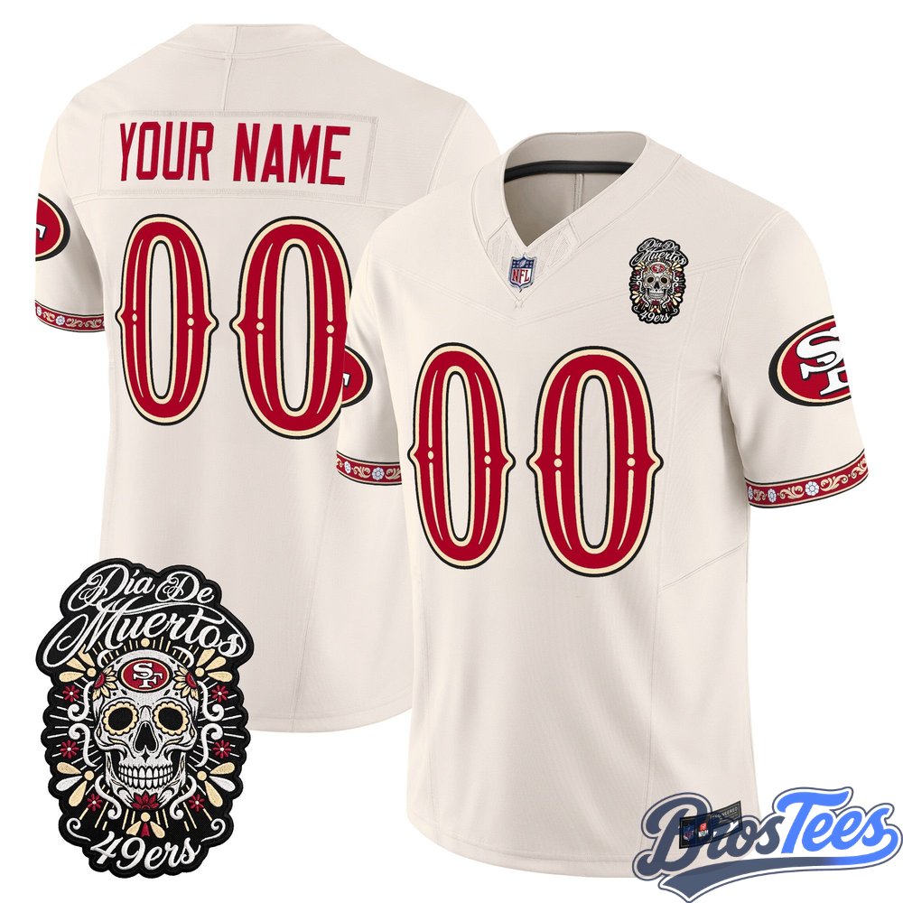 San Francisco 49ers Día de los Muertos Vapor Limited Custom Jersey