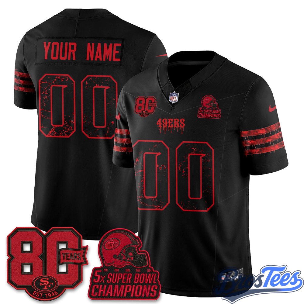 San Francisco 49ers Slasher Edition Vapor Custom Jersey - Stitched