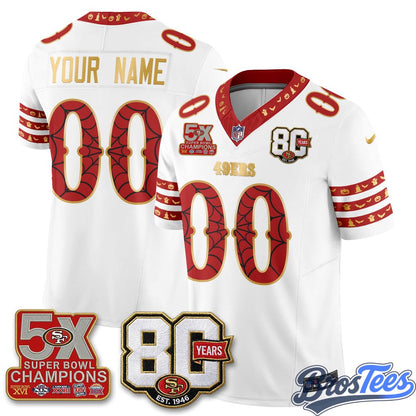 San Francisco 49ers Spooky Edition Vapor Custom Jersey - Stitched