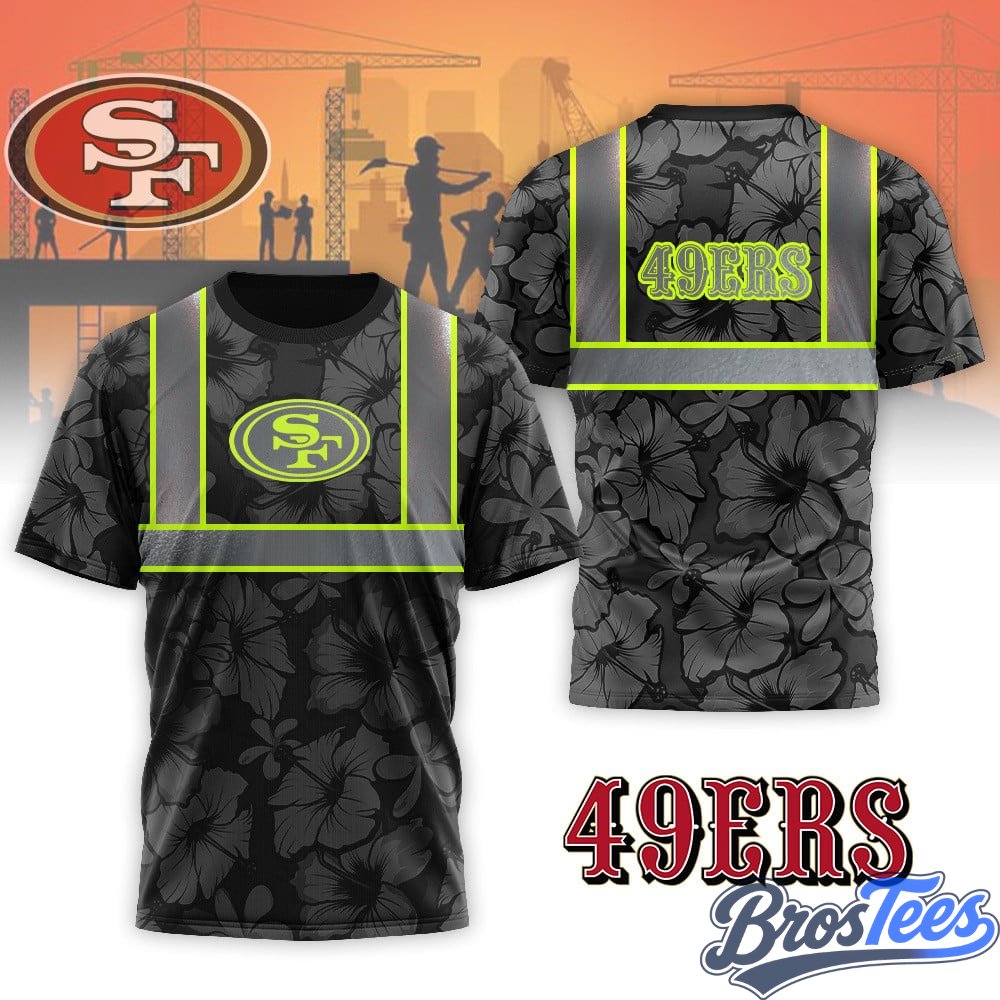 San Francisco 49ers Tropical Hi-Vis Safety Style T-Shirt