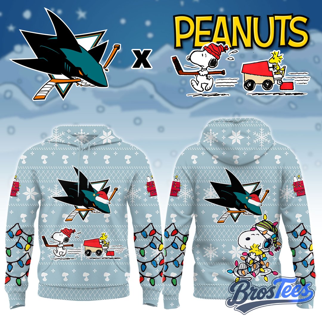 San Jose Sharks x Peanuts 2026 Christmas Limited Edition Hoodie