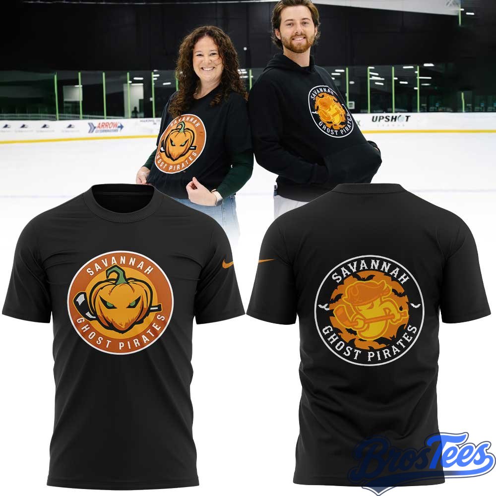 Savannah Ghost Pirates Halloween Black T-Shirt