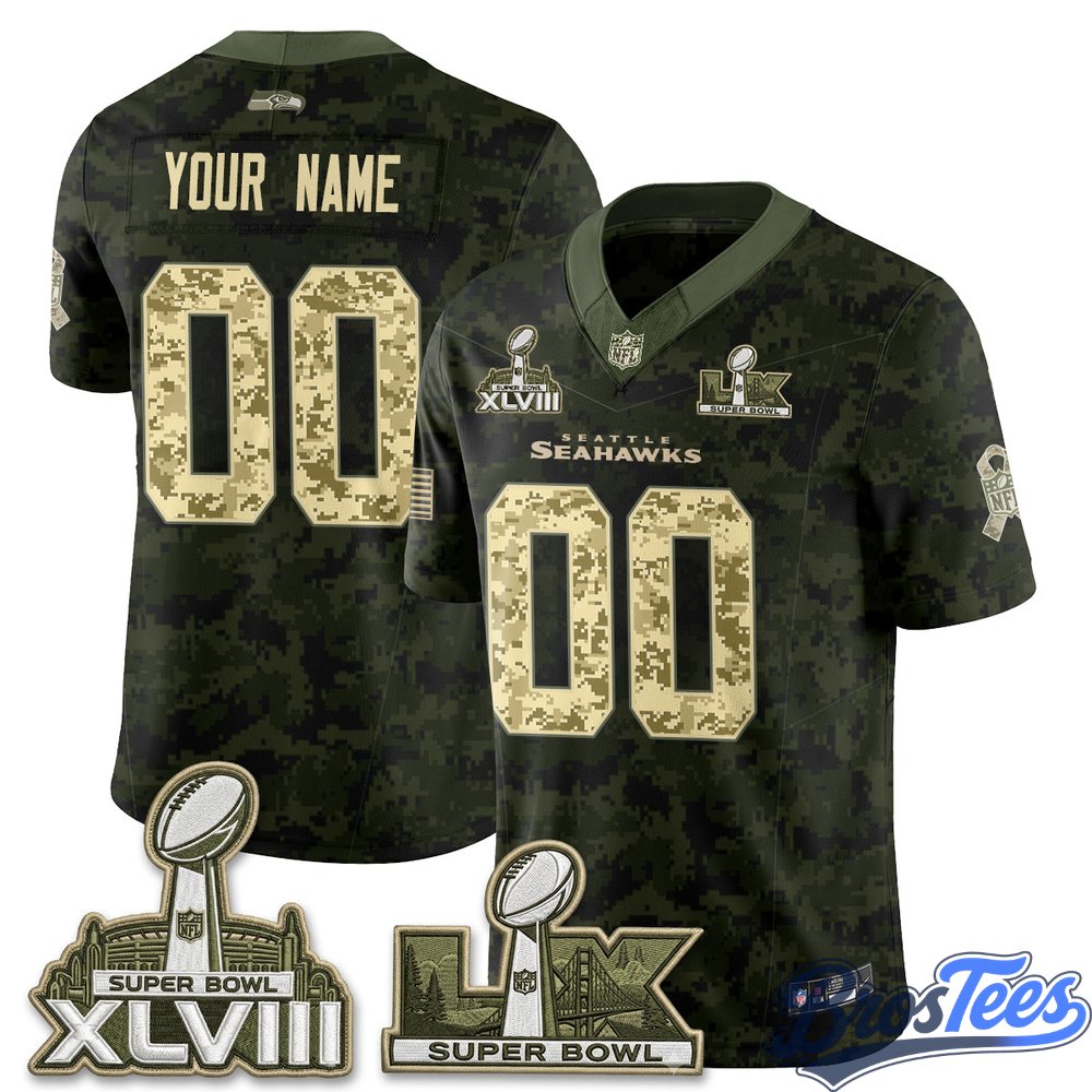 Seattle Seahawks 2026 Salute to Service Edition Custom Vapor Jersey