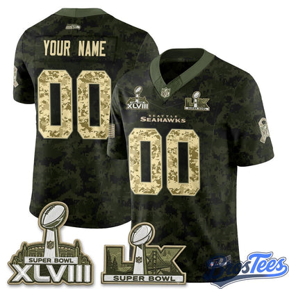 Seattle Seahawks 2026 Salute to Service Edition Custom Vapor Jersey