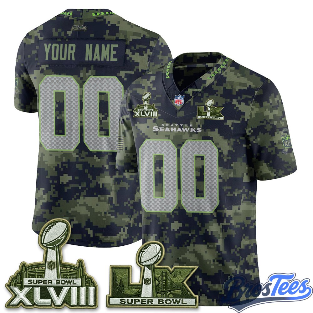 Seattle Seahawks 2026 Salute to Service Edition Custom Vapor Jersey