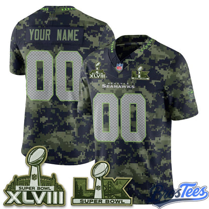 Seattle Seahawks 2026 Salute to Service Edition Custom Vapor Jersey