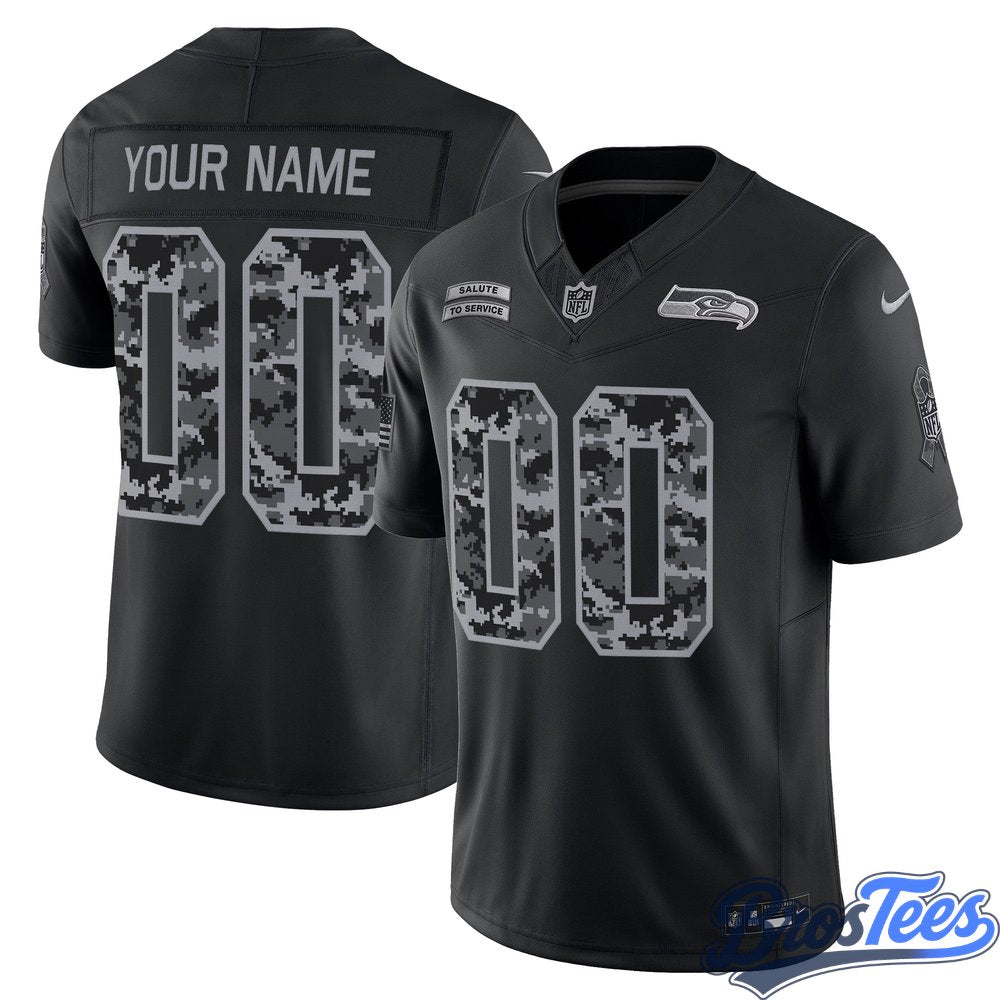 Seattle Seahawks 2026 Salute to Service Vapor Limited Custom Jersey - Stitched