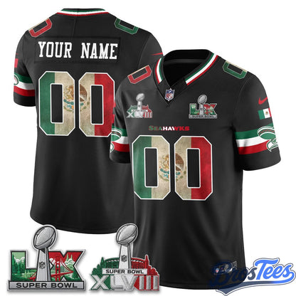 Seattle Seahawks Mexico Edition Custom Jersey