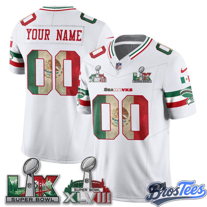 Seattle Seahawks Mexico Edition Custom Jersey