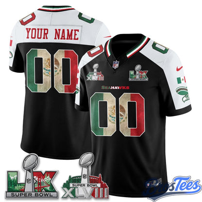 Seattle Seahawks Mexico Edition Custom Jersey