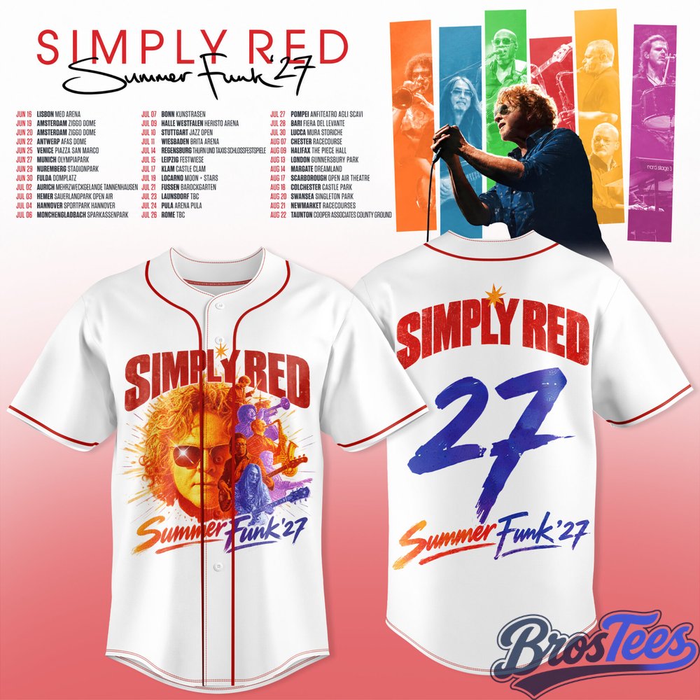 Simply Red - Summer Funk ’27 Baseball Jersey