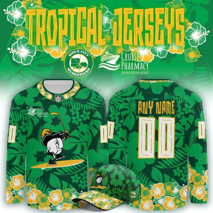 Sioux City Musketeers Hawaii Night Tropical Custom Hockey Jersey