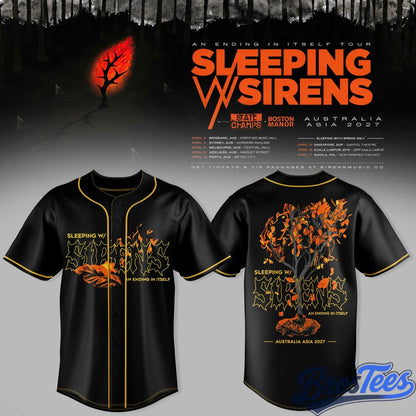 Sleeping With Sirens Australia Tour Baseball Jersey