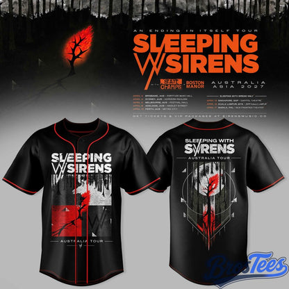 Sleeping With Sirens Australia Tour Baseball Jersey