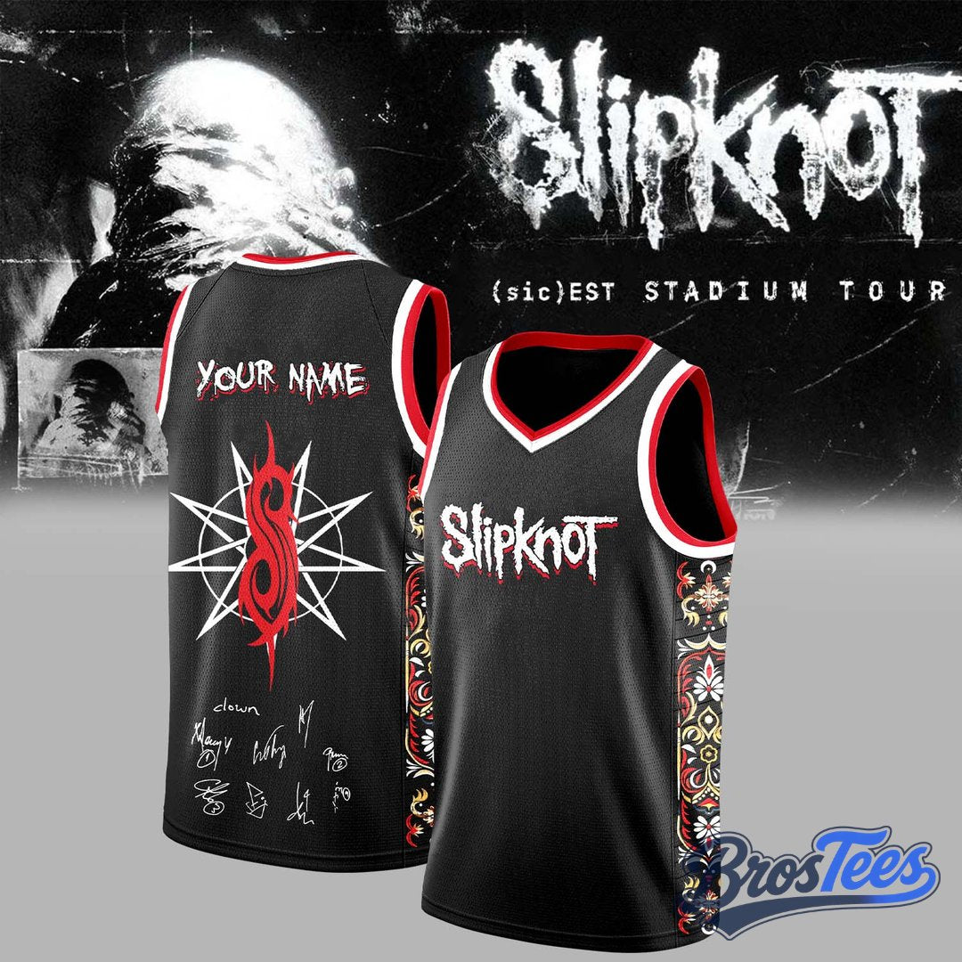 Slipknot ”(sic)est Stadium Tour” Limited Edition Signature Basketball Jersey Custom