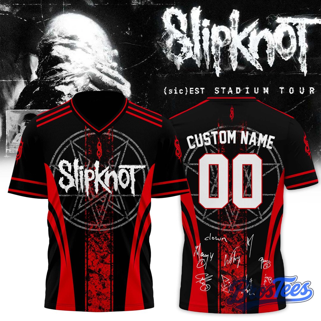 Slipknot ”(sic)est Stadium Tour” Limited Edition Signature Football Jersey Custom