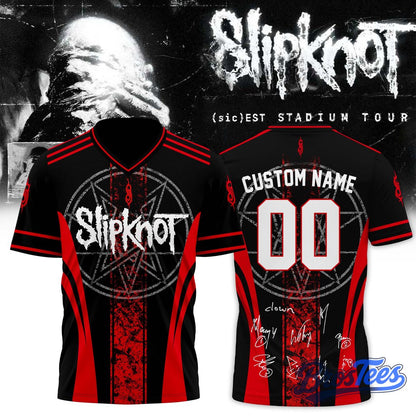 Slipknot ”(sic)est Stadium Tour” Limited Edition Signature Football Jersey Custom