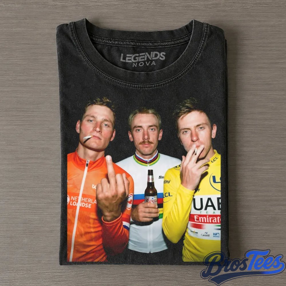 Tadej Pogacar, Brandon McNulty and Mathieu van der Poel Smoking Shirt