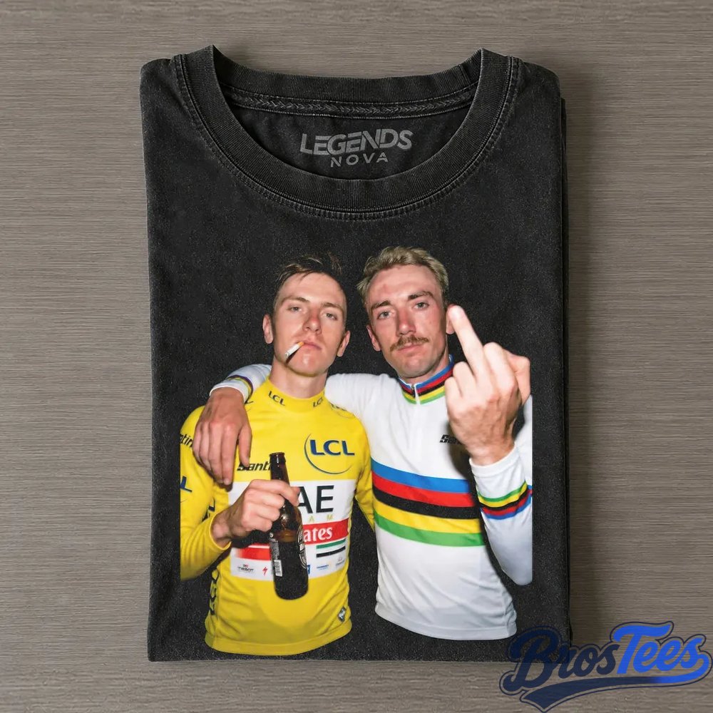 Tadej Pogacar, Brandon McNulty and Mathieu van der Poel Smoking Shirt