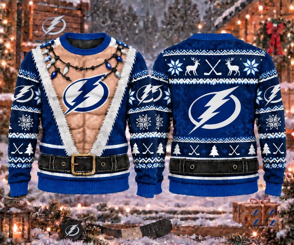 Tampa Bay Lightning Funny Body Christmas Ugly Sweater