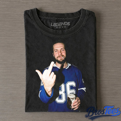 Tampa Bay Lightning Nikita Kucherov Drinking and Middle Finger Tee