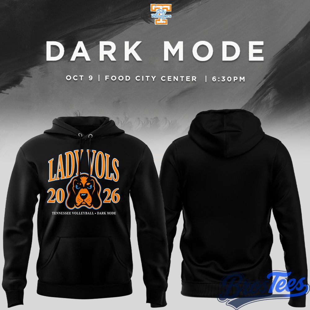 Tennessee Lady Volunteers volleyball Dark Mode Hoodie